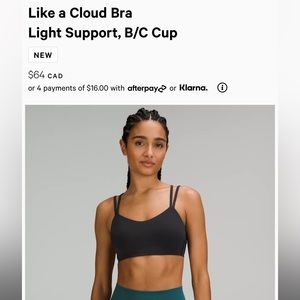 Lululemon like a cloud sports bra